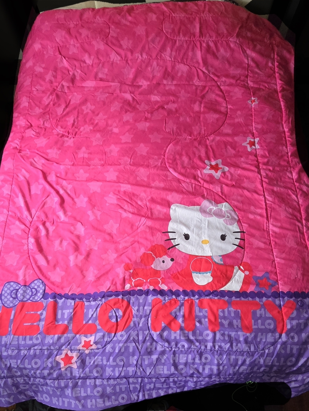 5 Piece - Reversible Hello Kitty Comforter Sheets 2 Pillow Case